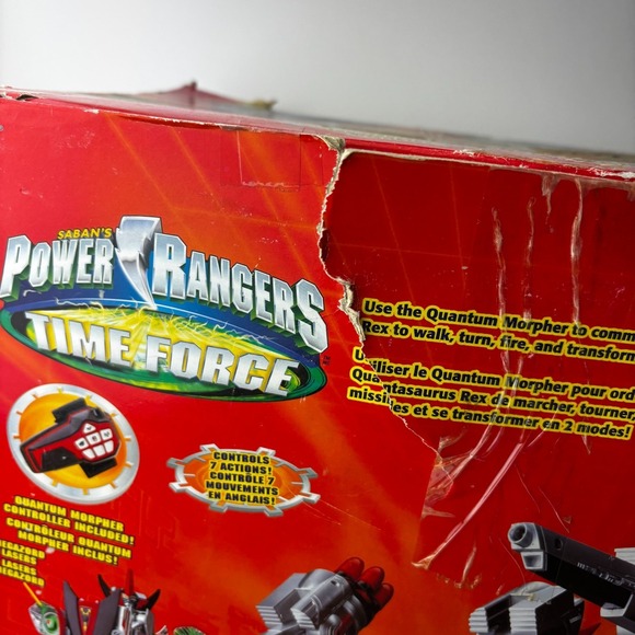 Power Rangers Time Force Quantasaurus Rex Q-Rex Megazord Complete In Box 2001 - Picture 7 of 15